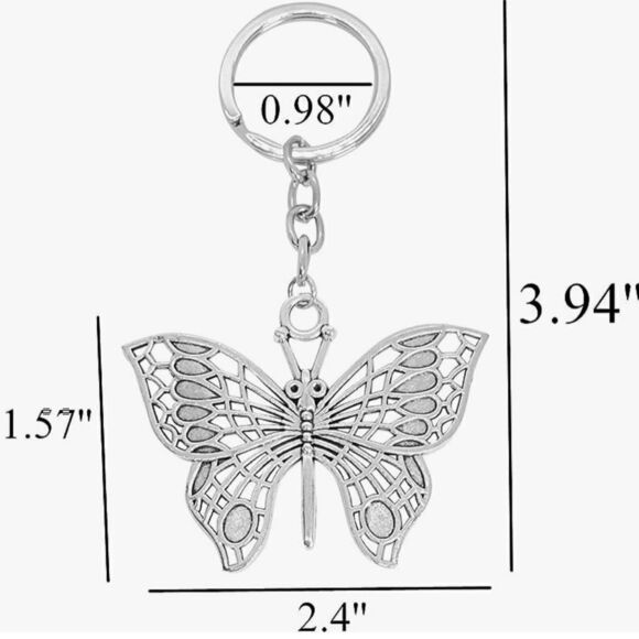 *30off3* NWOT. Silver Tone Butterfly Keychain/Accessory. Makes a perfect gift! - Picture 6 of 7